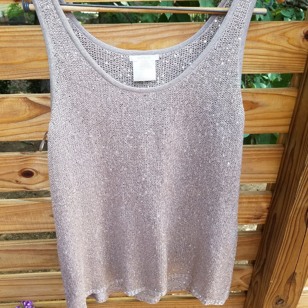 Sequined shimmer tank